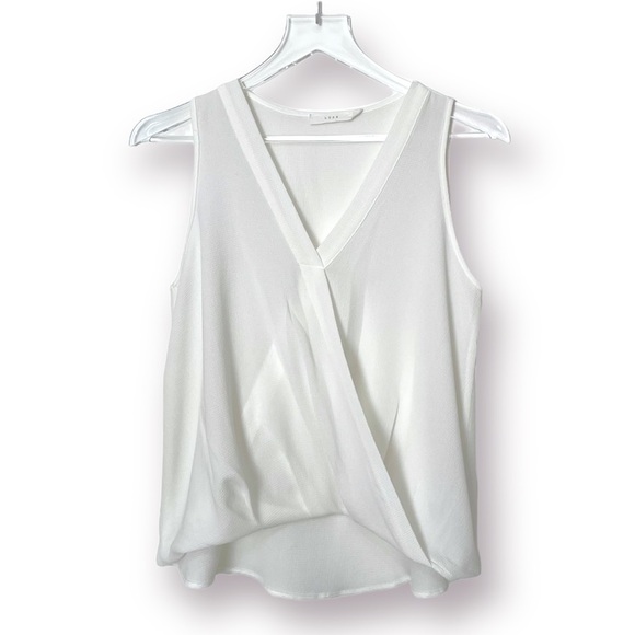 White Surplice Draped V-Neck Tank Nordstrom Lush - Picture 2 of 8